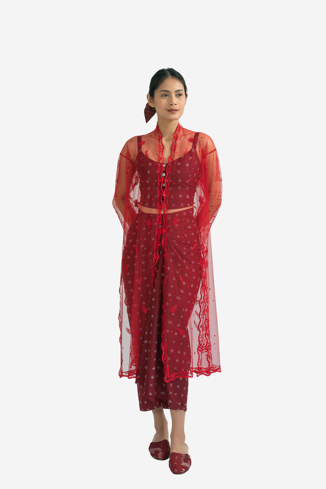 "Bunga Laut Aruna" - Kebaya Panjang Tulle
