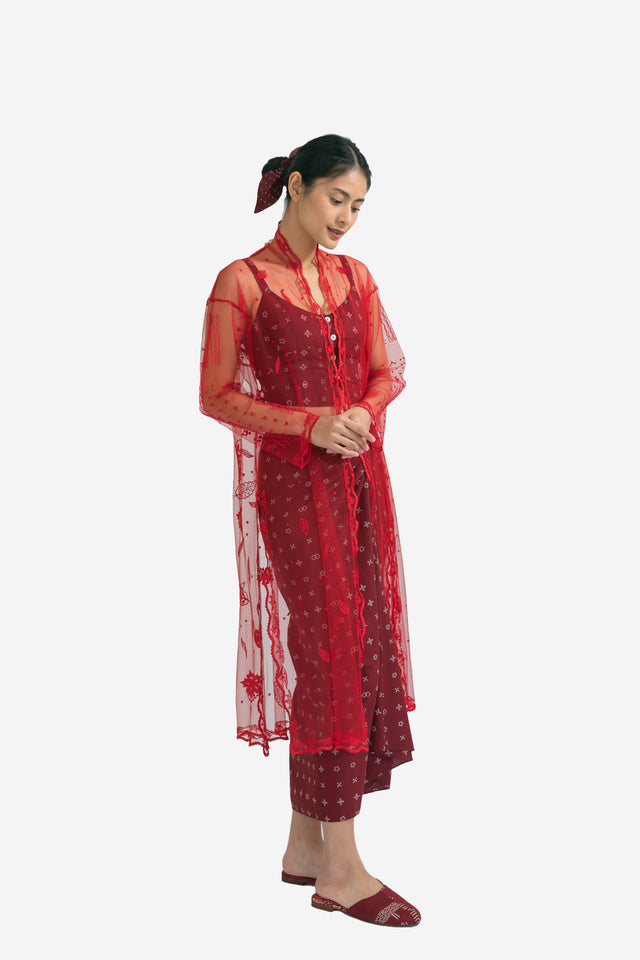 "Bunga Laut Aruna" - Kebaya Panjang Tulle