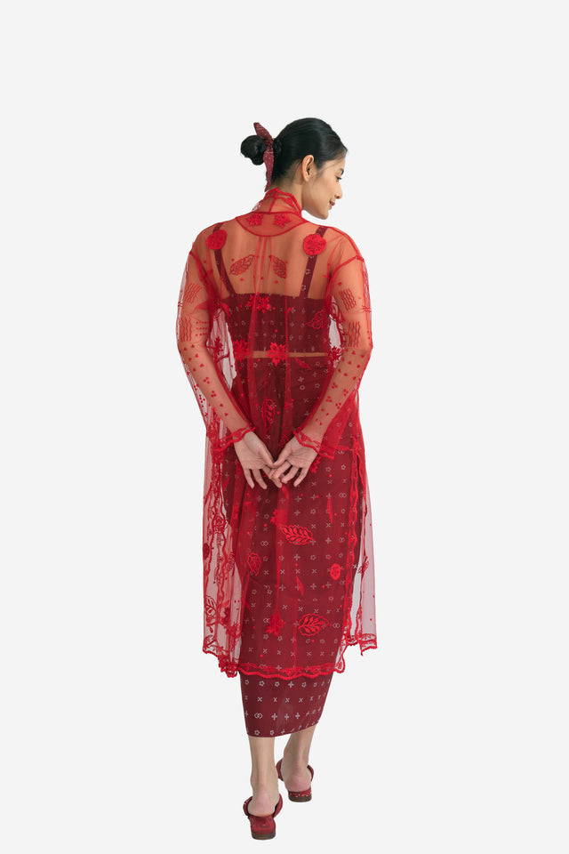 "Bunga Laut Aruna" - Kebaya Panjang Tulle