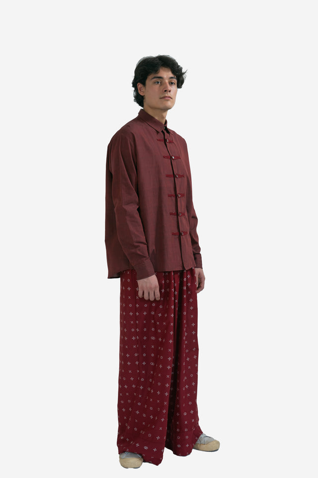 “Baju Bapak” - Lurik Long Sleeve Shirt