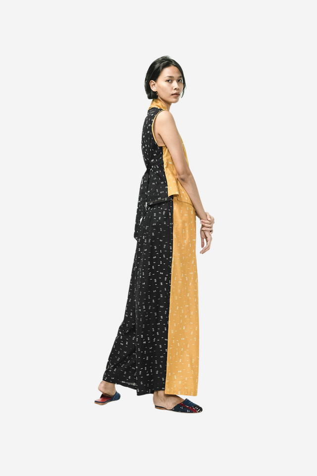 "Bambu" - Two Buttons Maxi Pants