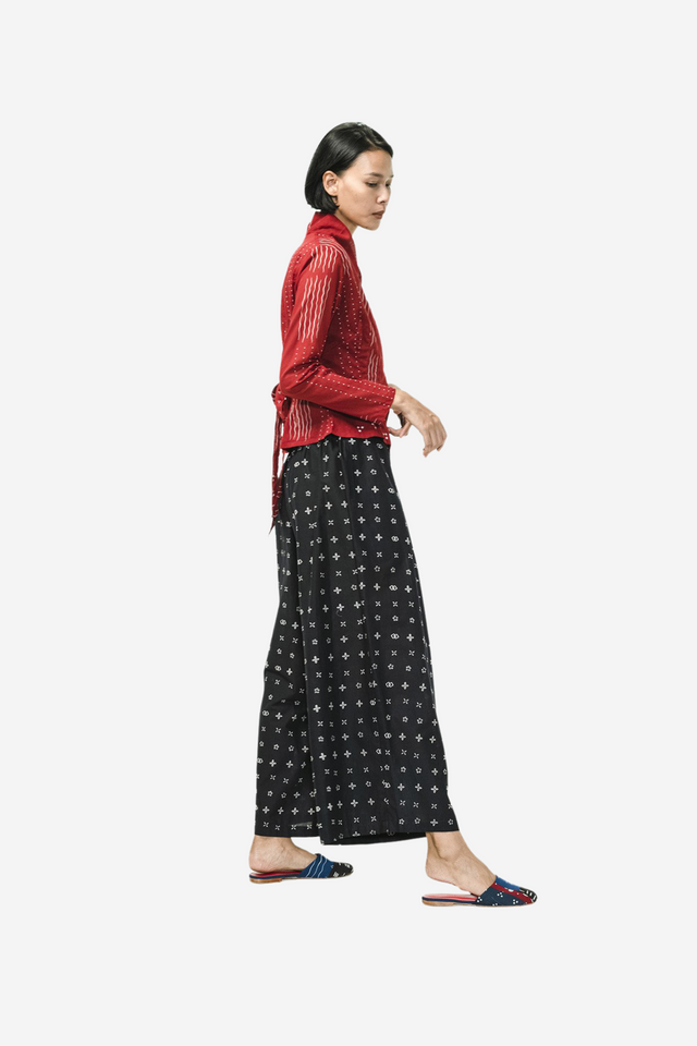 "Wiji" - Two Buttons Maxi Pants