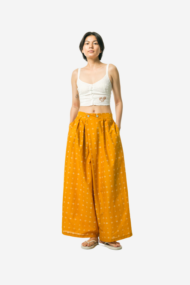 "Wiji" - Two Buttons Maxi Pants
