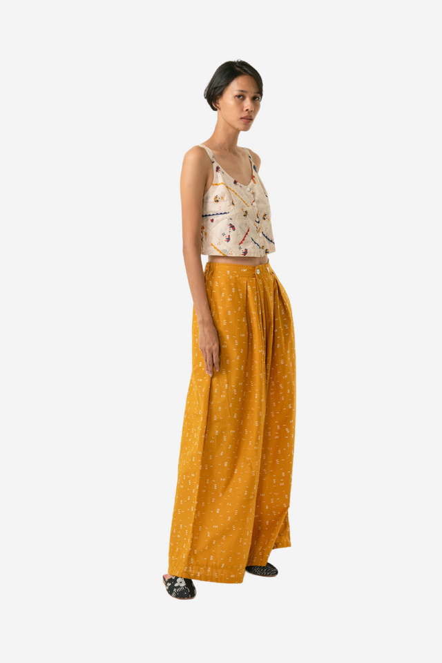 "Bambu" - Two Buttons Maxi Pants