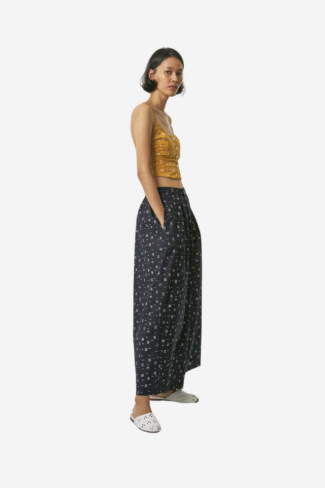 "Bambu" - Two Buttons Maxi Pants