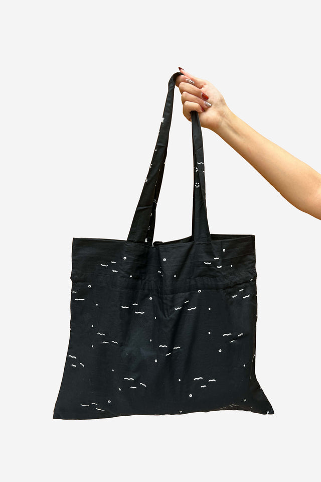 Monokrom Drawstring Bag, Sejauh x Tulus in Black, Sejauh Mata Memandang, image 6 of 6