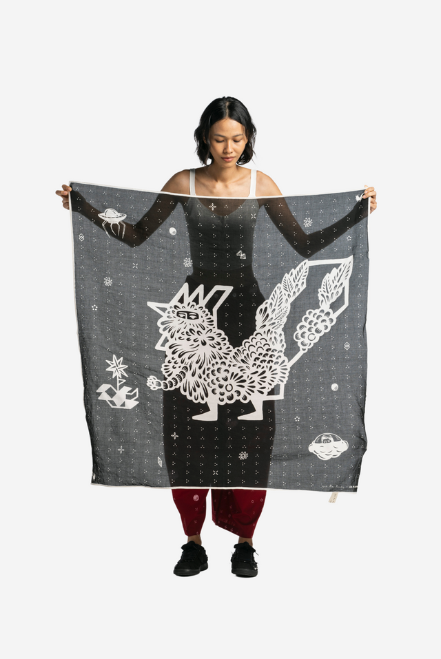 ”Sejauh Mata Memandang X Eko Nugroho” Black Scarf