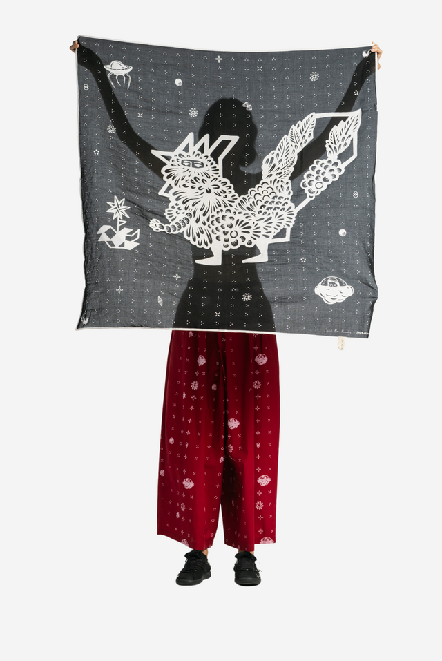 ”Sejauh Mata Memandang X Eko Nugroho” Black Scarf