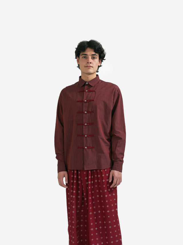 “Baju Bapak” - Lurik Long Sleeve Shirt
