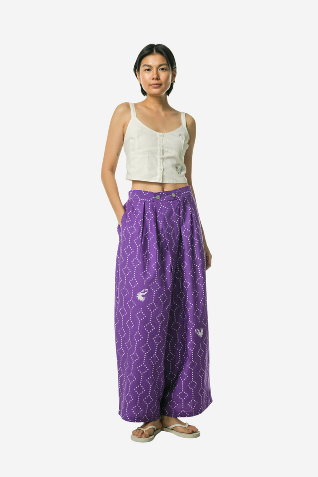 "Nitik Ayam" - Two Buttons Maxi Pants