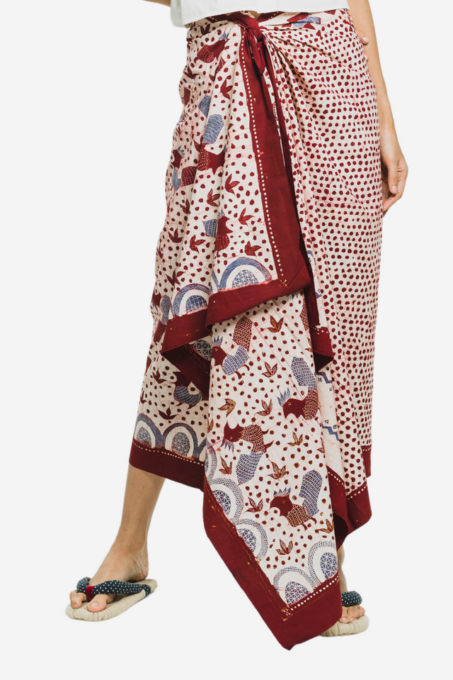 "Pagi Sore" Ayam - Kain Batik Tulis Madura