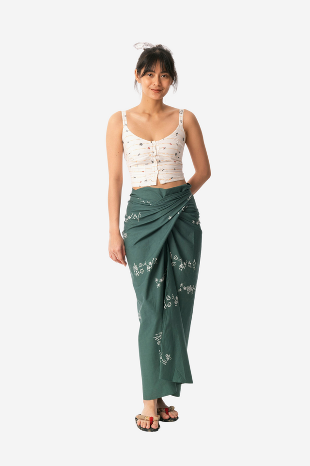 "Sejauh Mata Memandang X Dian Sastrowardoyo" "Tumbuh" Acak - Wrap Skirt