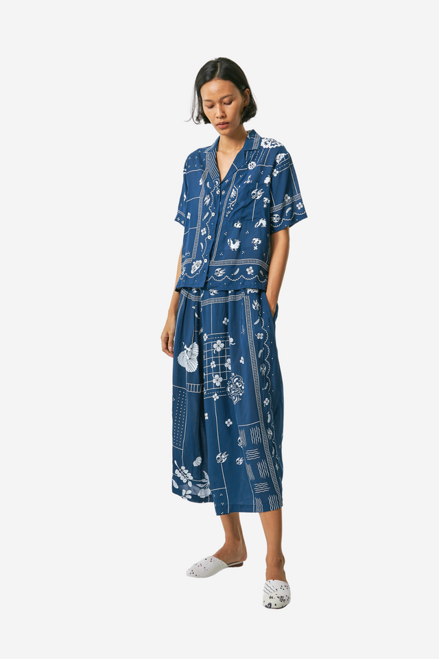 "Tambal" - Two Buttons Midi Pants