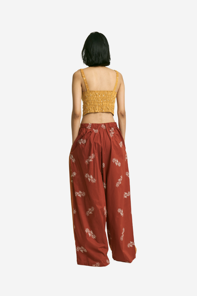 "Untaian Bunga Pencar" - Two Buttons Maxi Pants