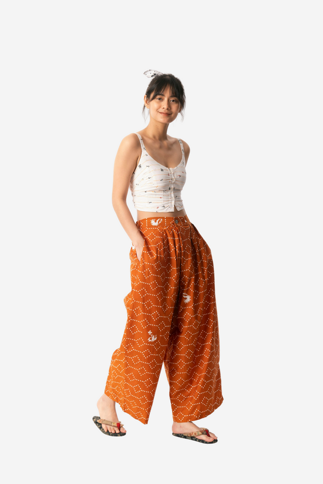 "Nitik Ayam" - Two Buttons Maxi Pants