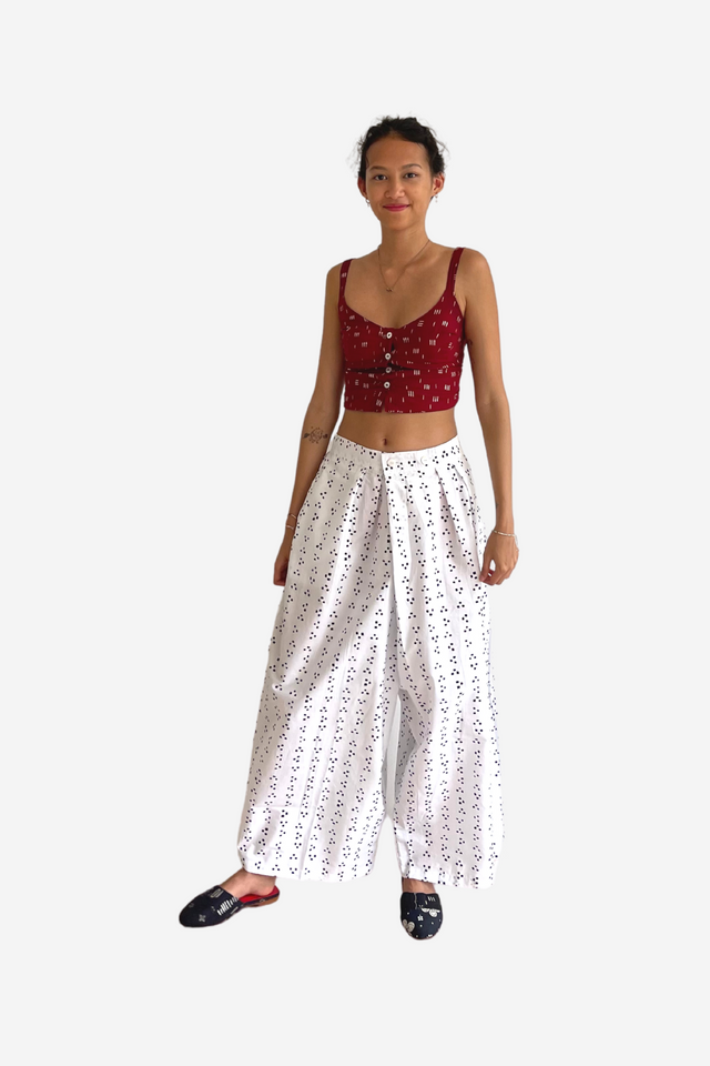 "Bija" - Two Buttons Maxi Pants