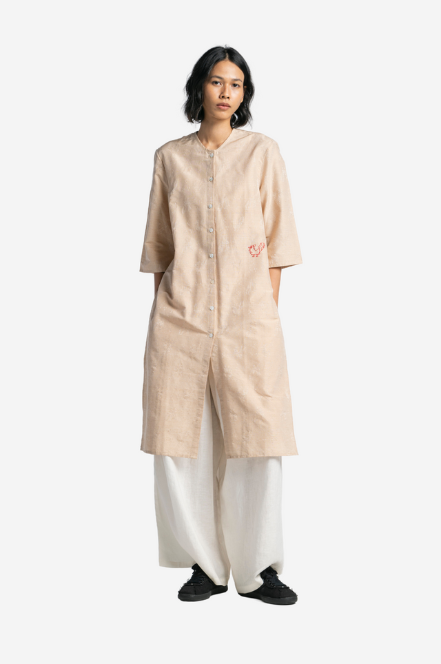 “Tenun Ayam” Silk-Cotton Fiber Baju Panjang