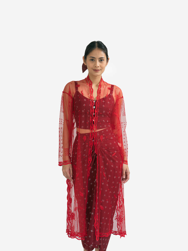 "Bunga Laut Aruna" - Kebaya Panjang Tulle
