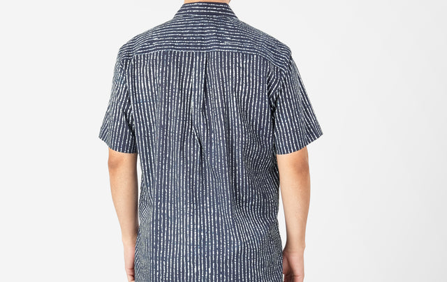 "Garis" - Plant-based Dye Short Sleeve Shirt