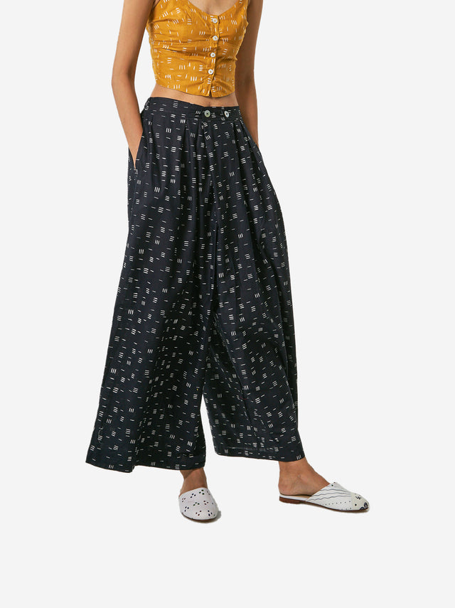 "Bambu" - Two Buttons Maxi Pants