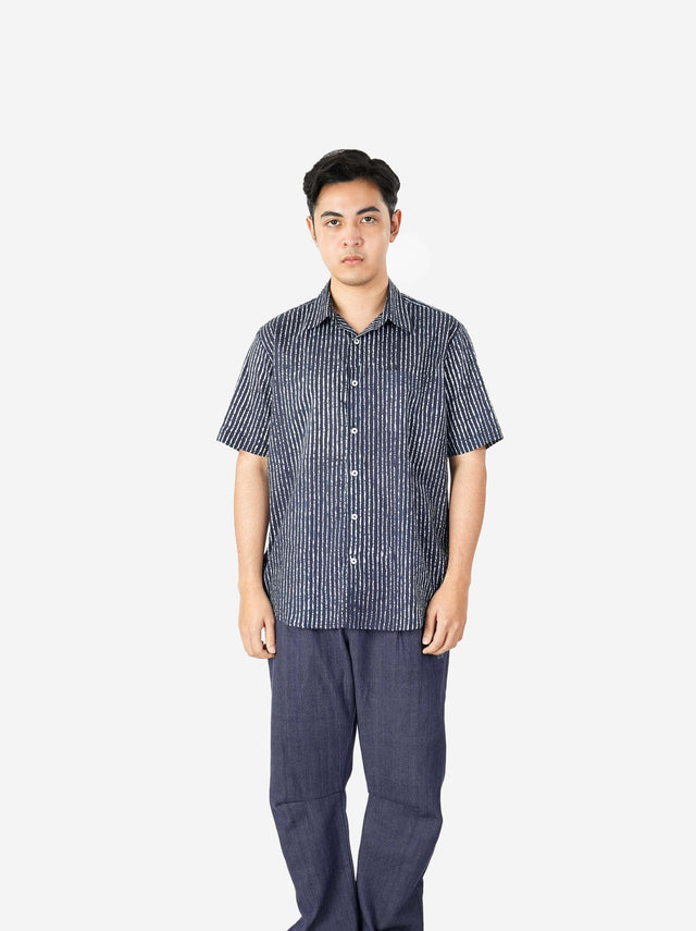 "Garis" - Plant-based Dye Short Sleeve Shirt