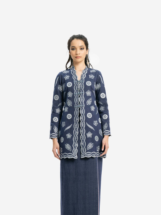 "Tarum-Denim" - Kebaya Bunga Laut