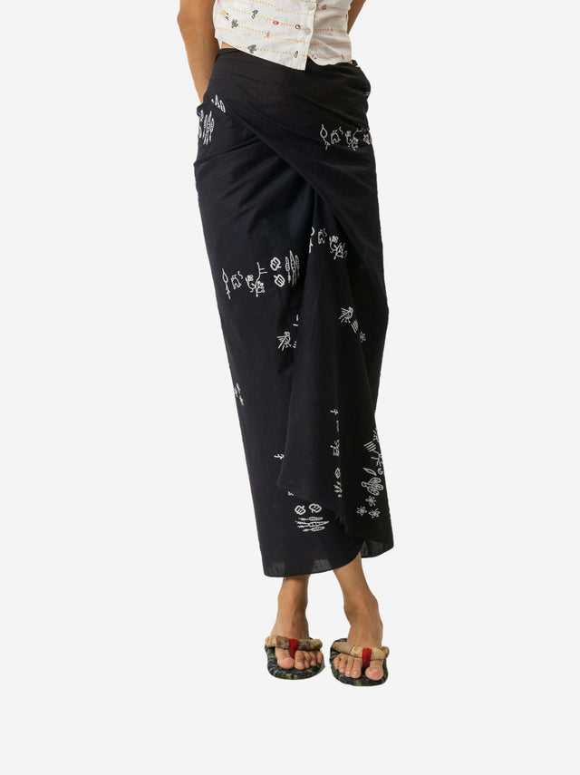 "Tumbuh" Acak - Wrap Skirt