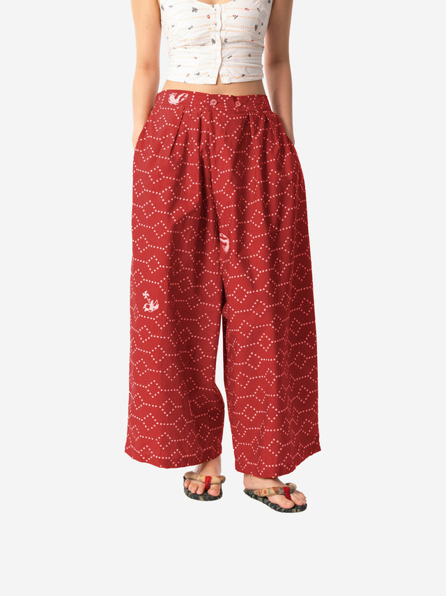 "Nitik Ayam" - Two Buttons Maxi Pants