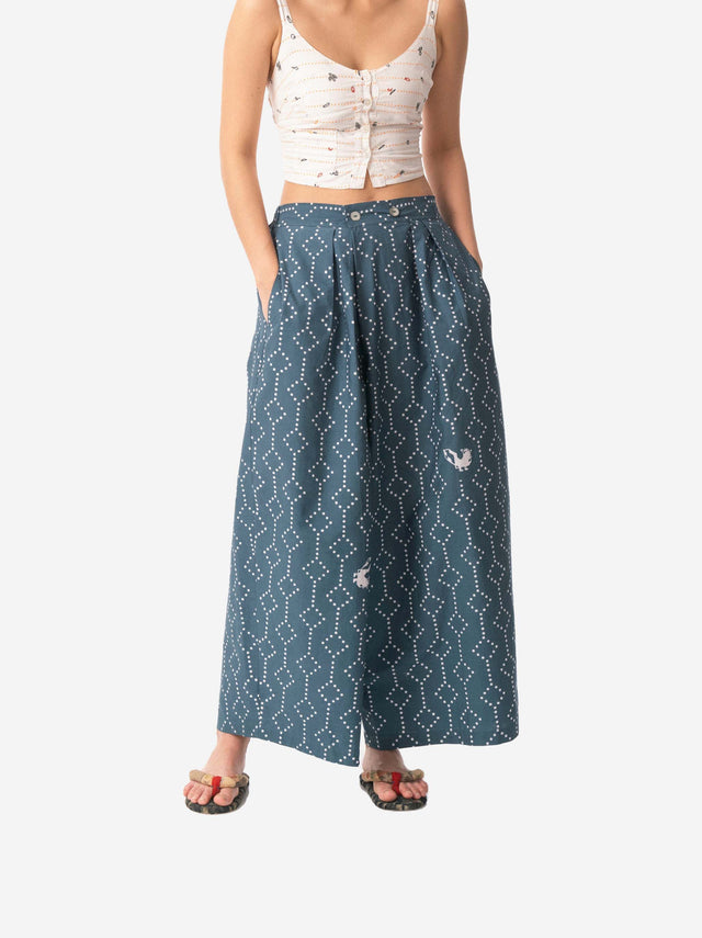 "Nitik Ayam" - Two Buttons Maxi Pants