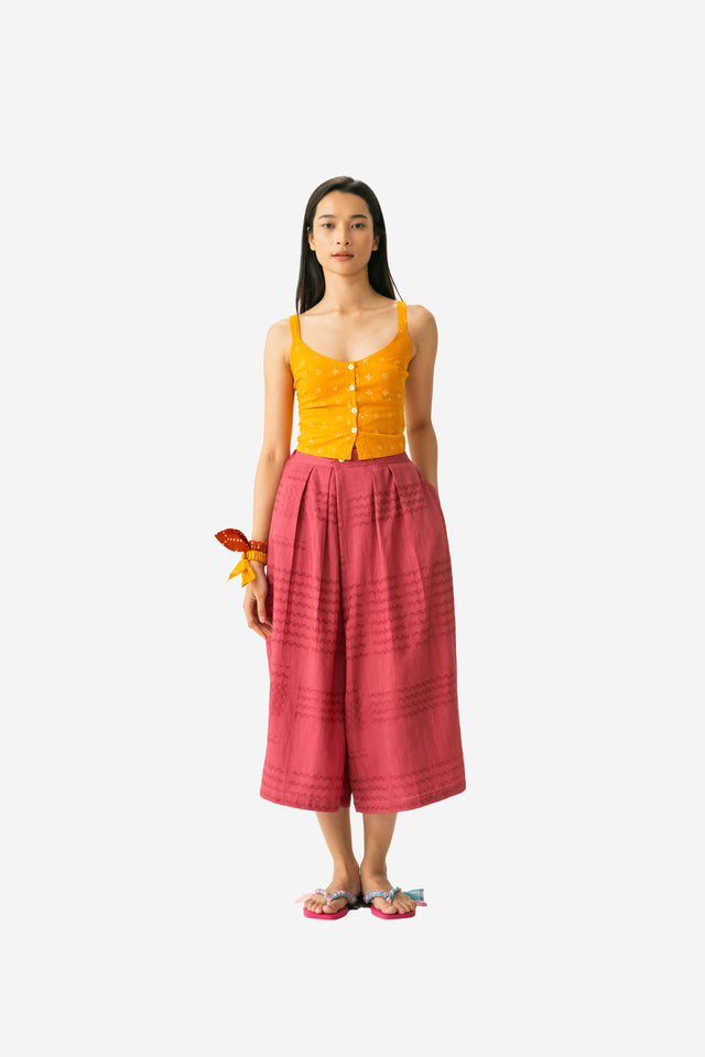 "Puspa" - Two Buttons Midi Pants