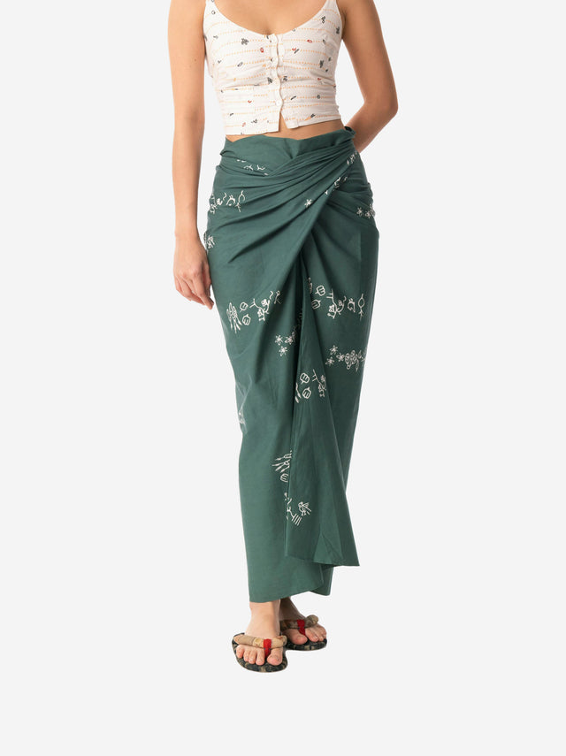 "Sejauh Mata Memandang X Dian Sastrowardoyo" "Tumbuh" Acak - Wrap Skirt