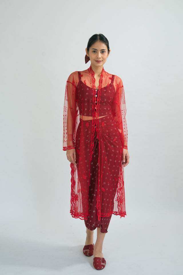 "Bunga Laut Aruna" - Kebaya Panjang Tulle