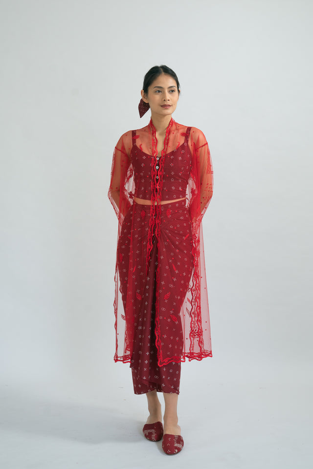 "Bunga Laut Aruna" - Kebaya Panjang Tulle