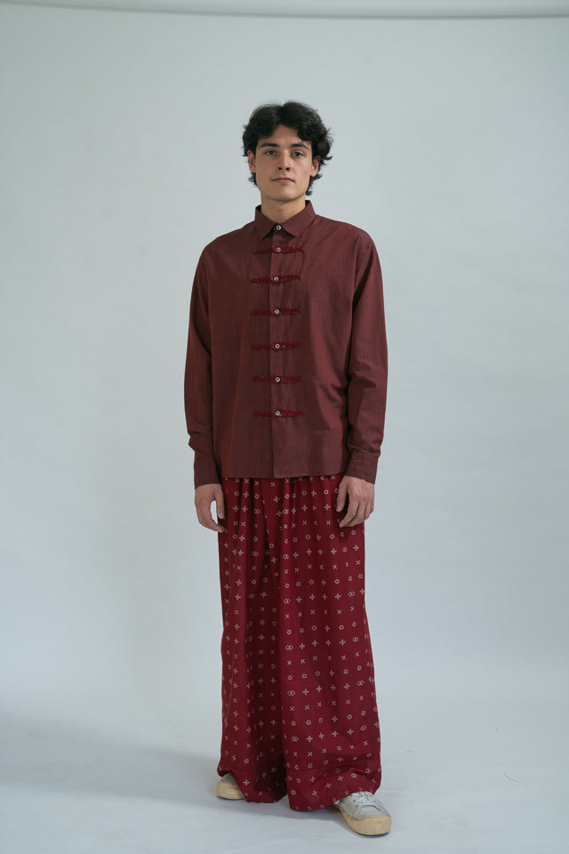 “Baju Bapak” - Lurik Long Sleeve Shirt