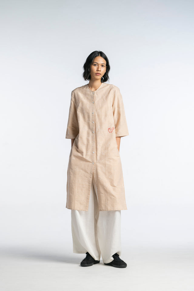 “Tenun Ayam”  Silk-Cotton Fiber Baju Panjang