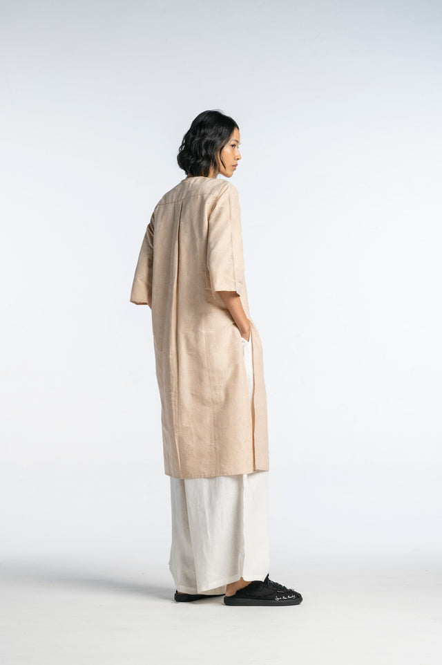 “Tenun Ayam”  Silk-Cotton Fiber Baju Panjang