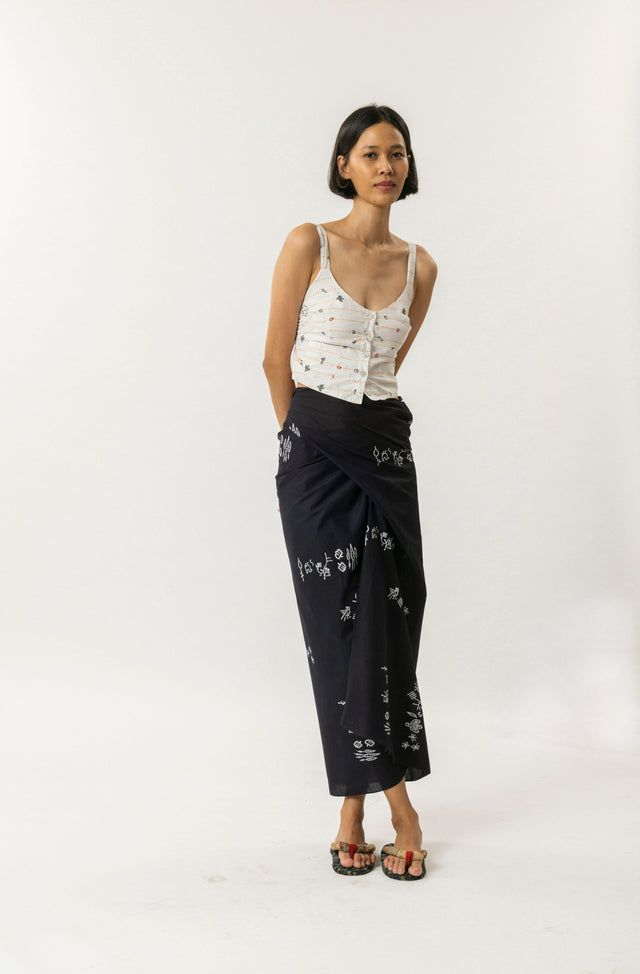 "Tumbuh" Acak - Wrap Skirt