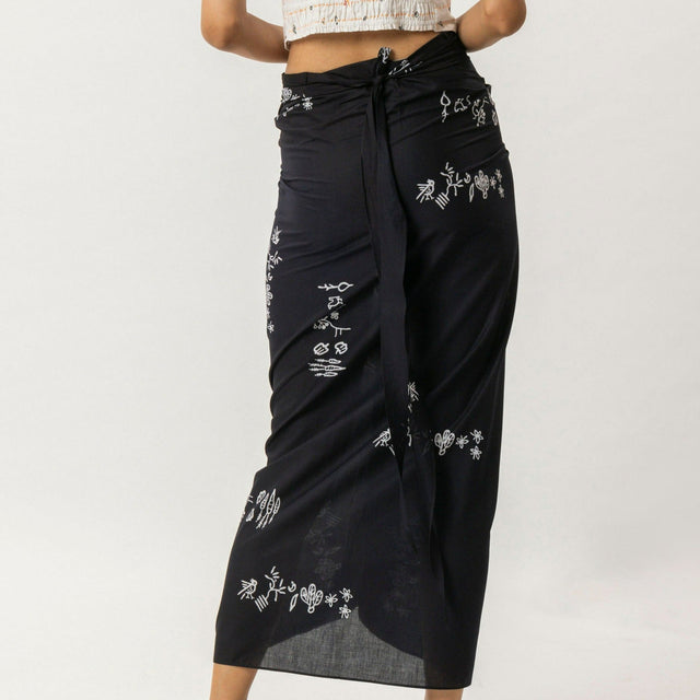 "Tumbuh" Acak - Wrap Skirt