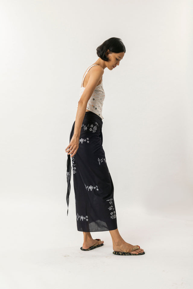 "Tumbuh" Acak - Wrap Skirt