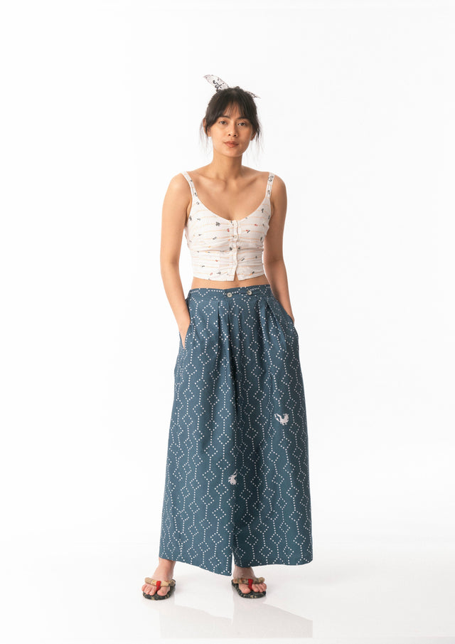 "Nitik Ayam" - Two Buttons Maxi Pants