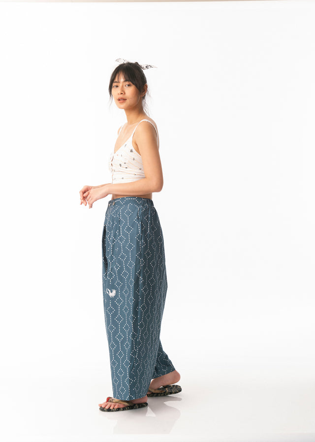 "Nitik Ayam" - Two Buttons Maxi Pants