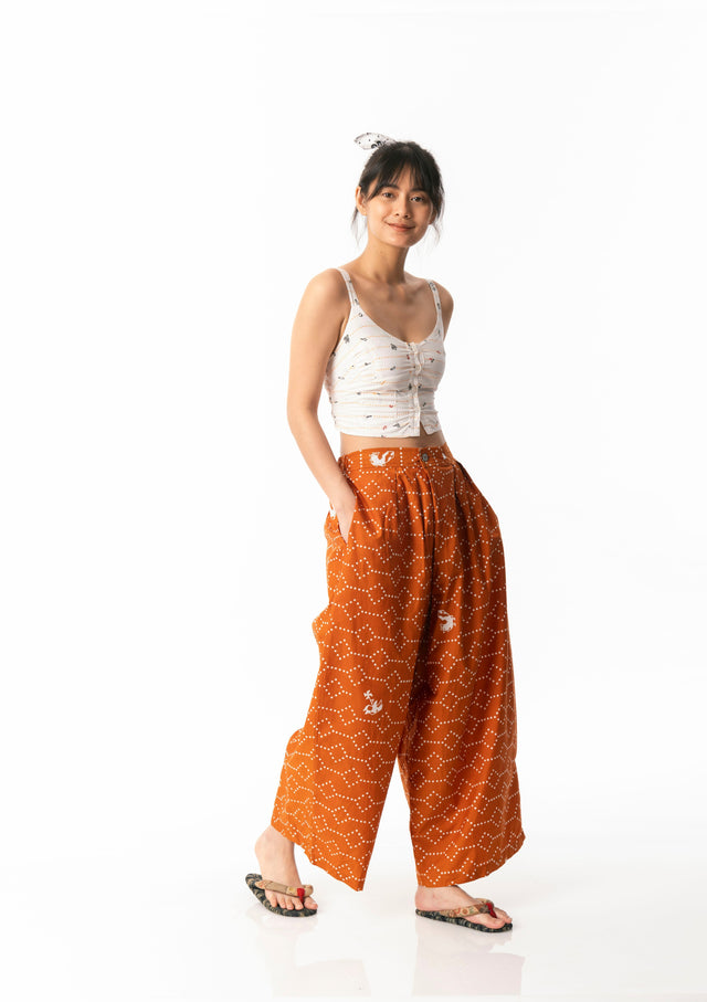 "Nitik Ayam" - Two Buttons Maxi Pants