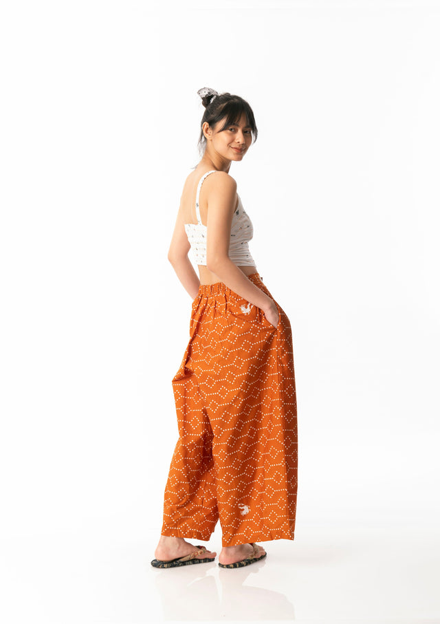 "Nitik Ayam" - Two Buttons Maxi Pants