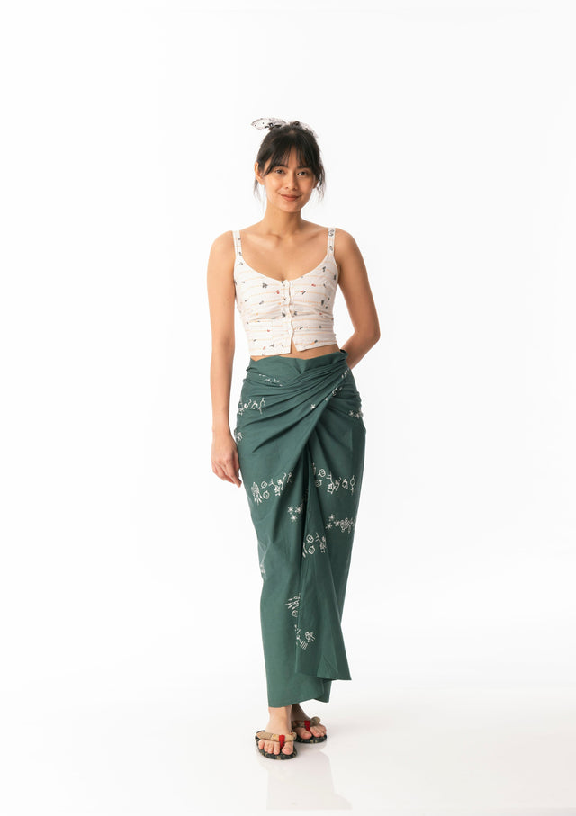 "Tumbuh" Acak - Wrap Skirt