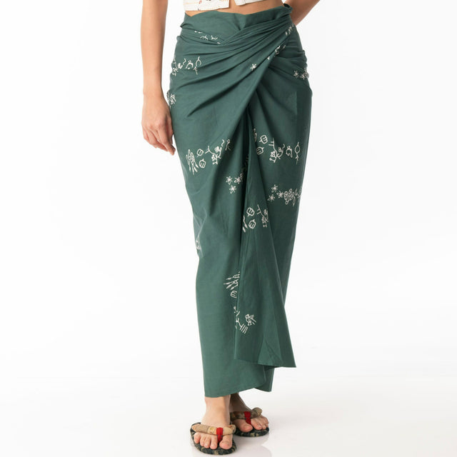 "Tumbuh" Acak - Wrap Skirt