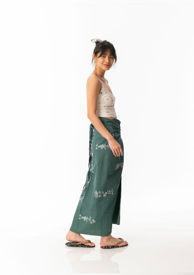 "Tumbuh" Acak - Wrap Skirt