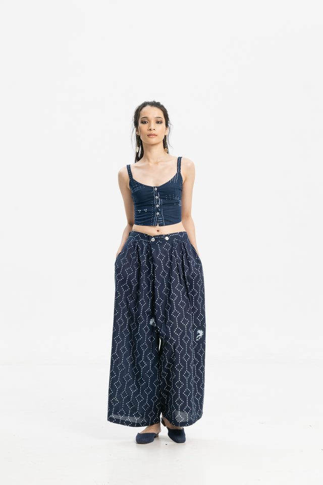 "Nitik Ayam" - Plant-based Dye Two Buttons Maxi Pants