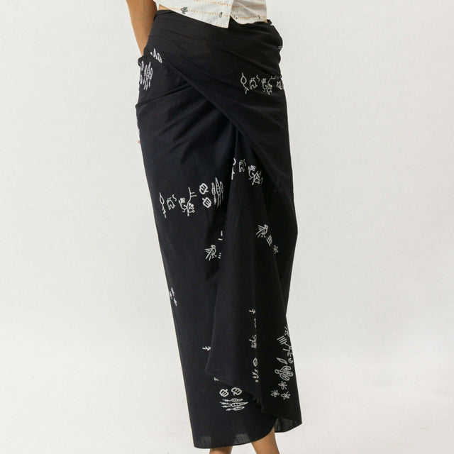 "Tumbuh" Acak - Wrap Skirt