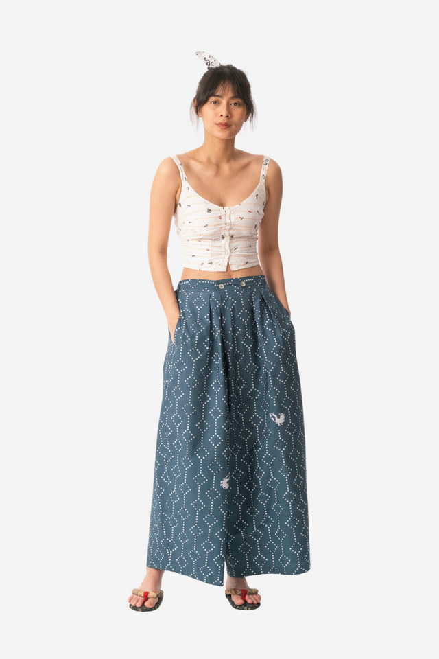 "Nitik Ayam" - Two Buttons Maxi Pants