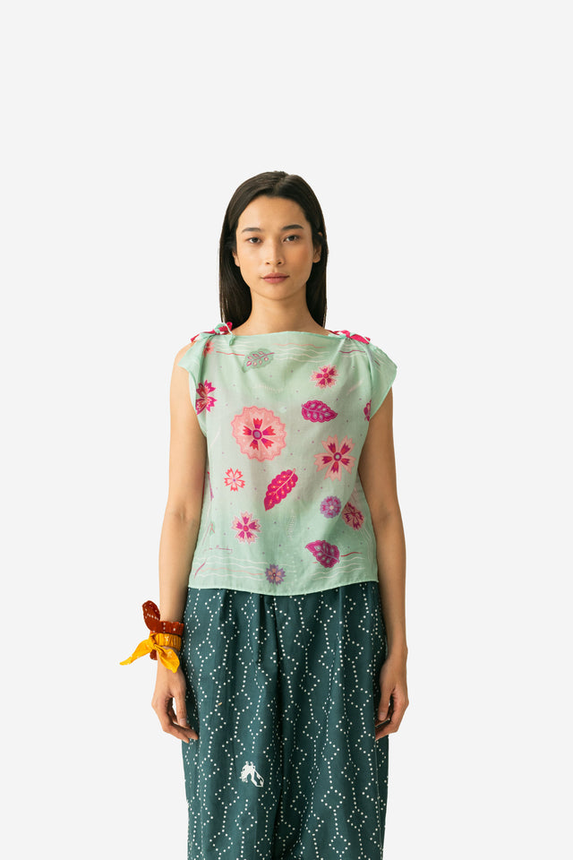 “Puspa” - Bunga Laut Boxy Top